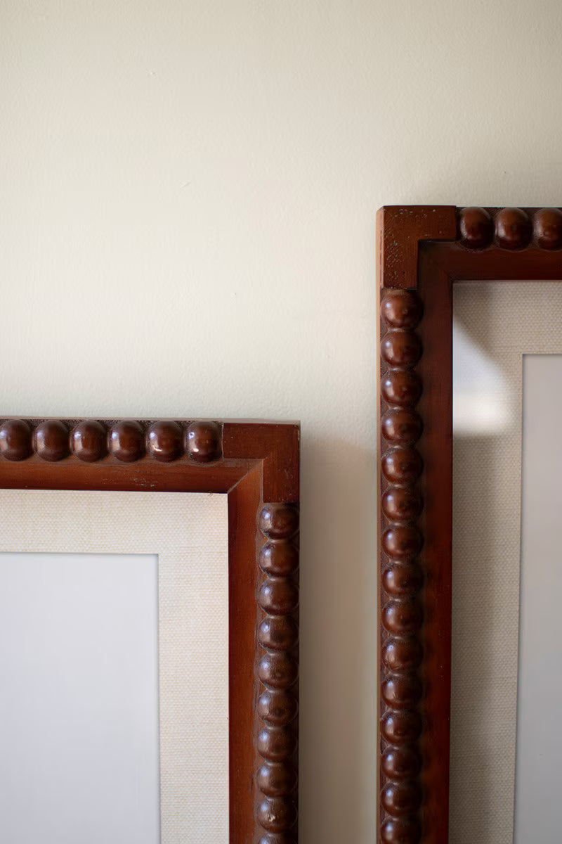 Set of 2 Framed Cowboy & Horse with Desert Scene Photography Prints under Glass