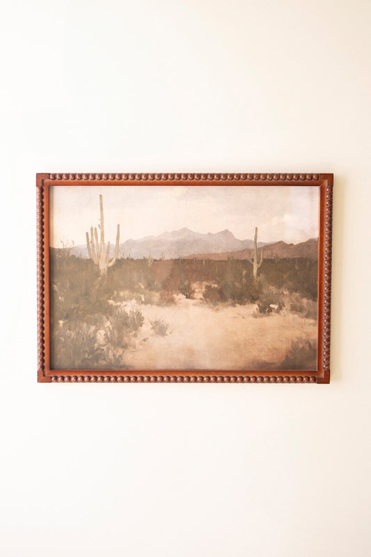 Framed Desert Landscape Print under Glass