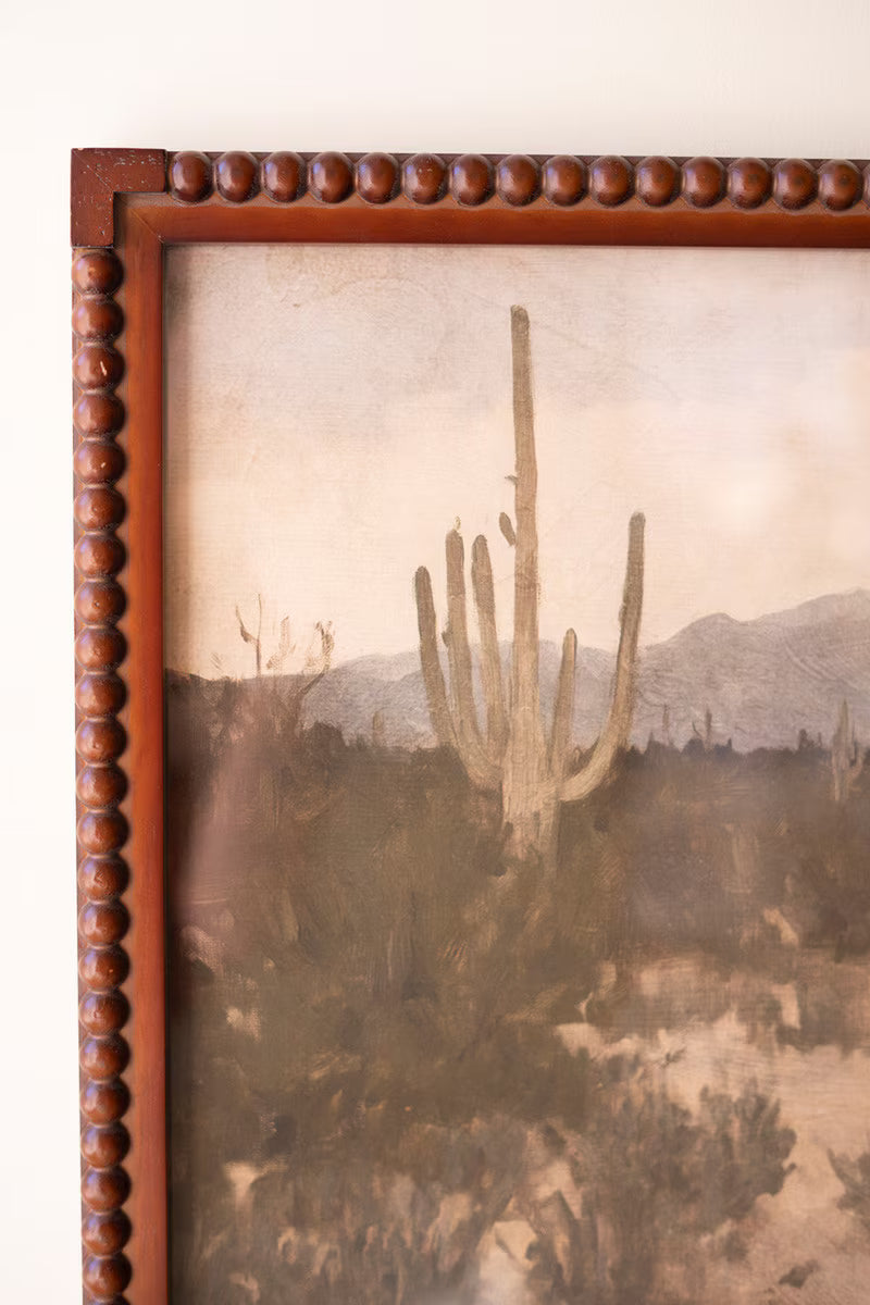 Framed Desert Landscape Print under Glass