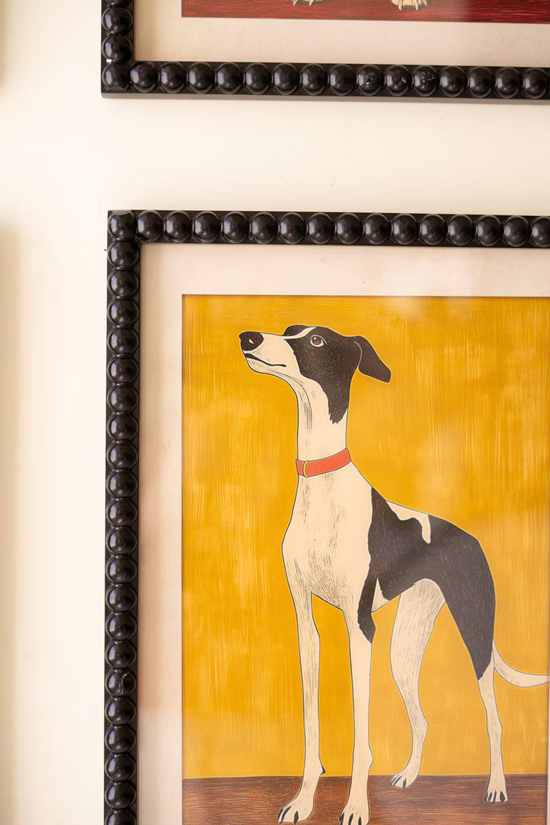 Set of 4 Framed Hound Prints under Glass