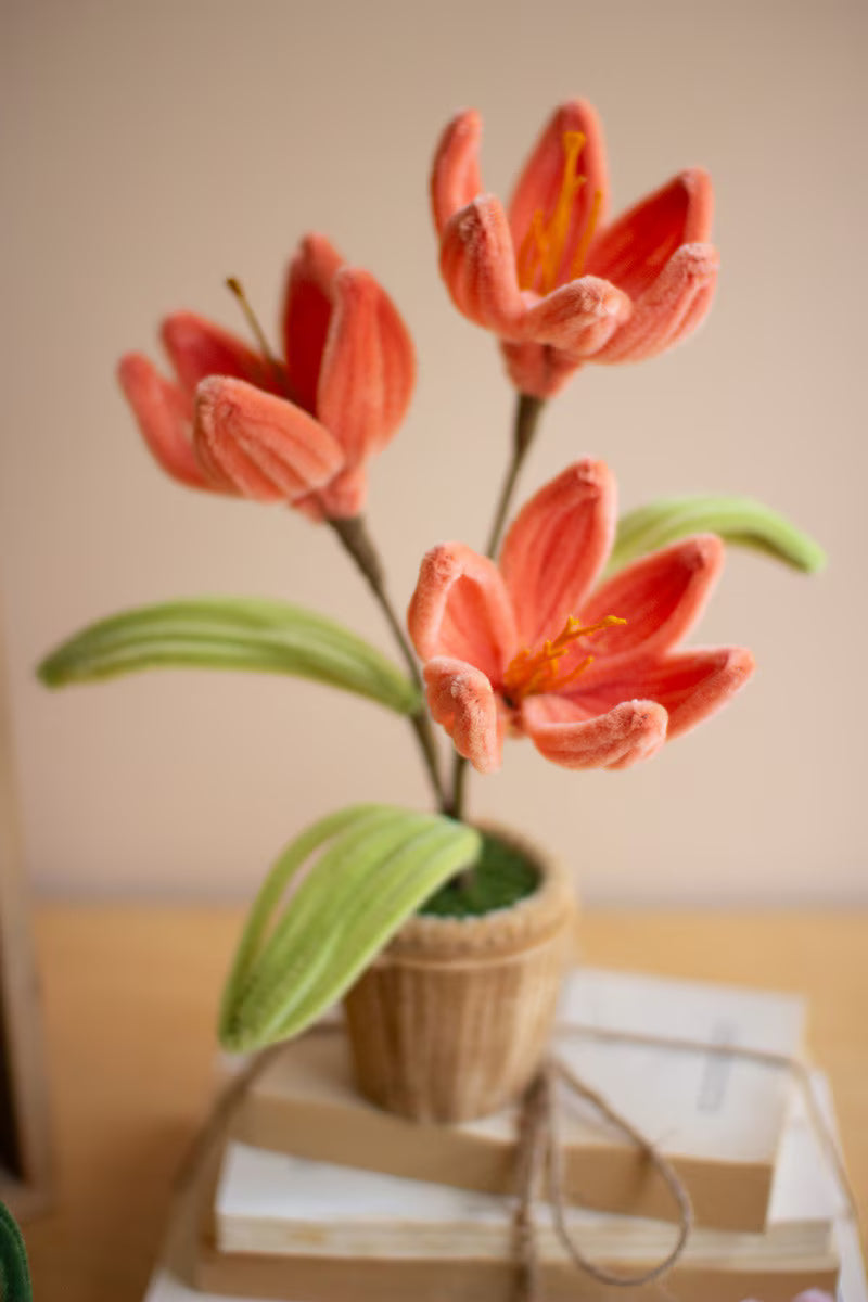 Set of 4 Pipe Cleaner Potted Flowers