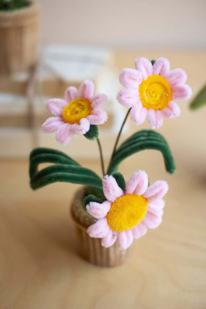 Set of 4 Pipe Cleaner Potted Flowers