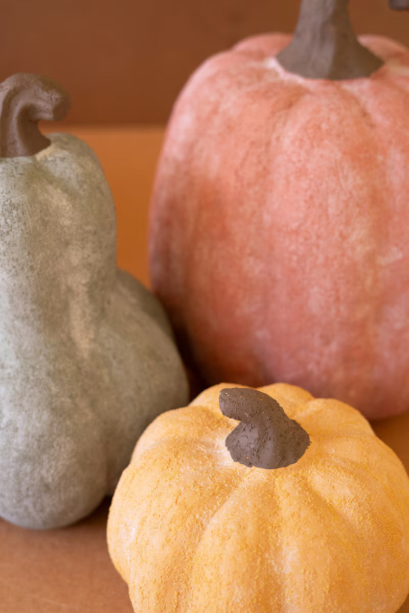 Set of 3 Terracotta Pumpkins
