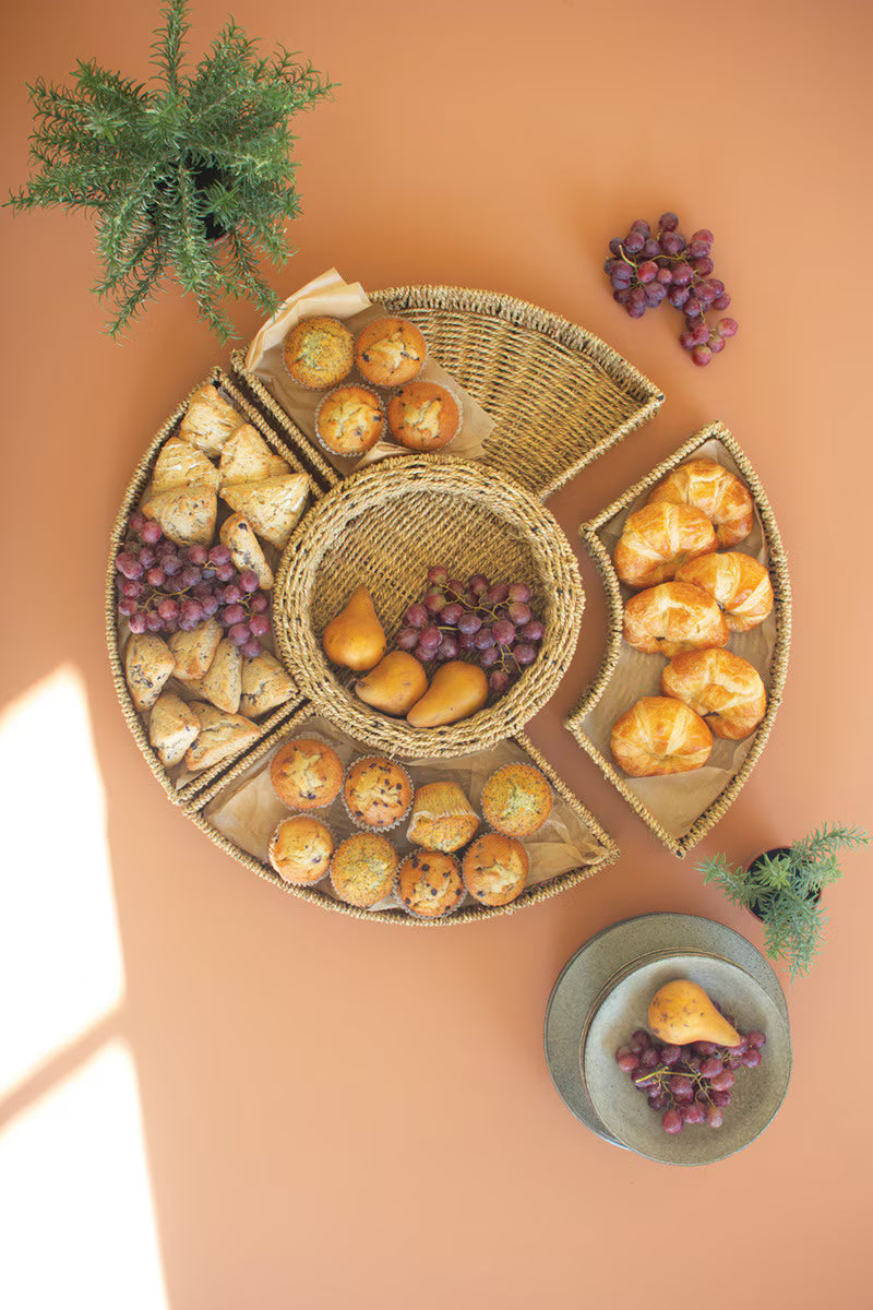 Large Woven Vine Five Piece Round Serving Set