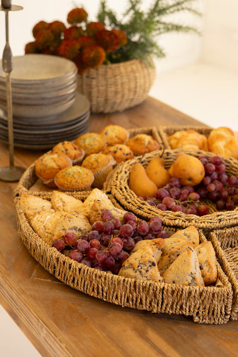 Large Woven Vine Five Piece Round Serving Set