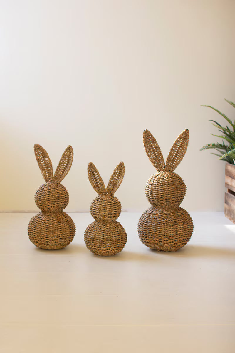 Set of 3 Woven Vine Easter Rabbits