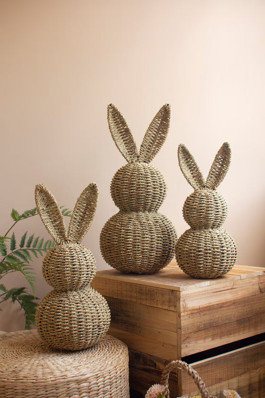Set of 3 Woven Vine Easter Rabbits