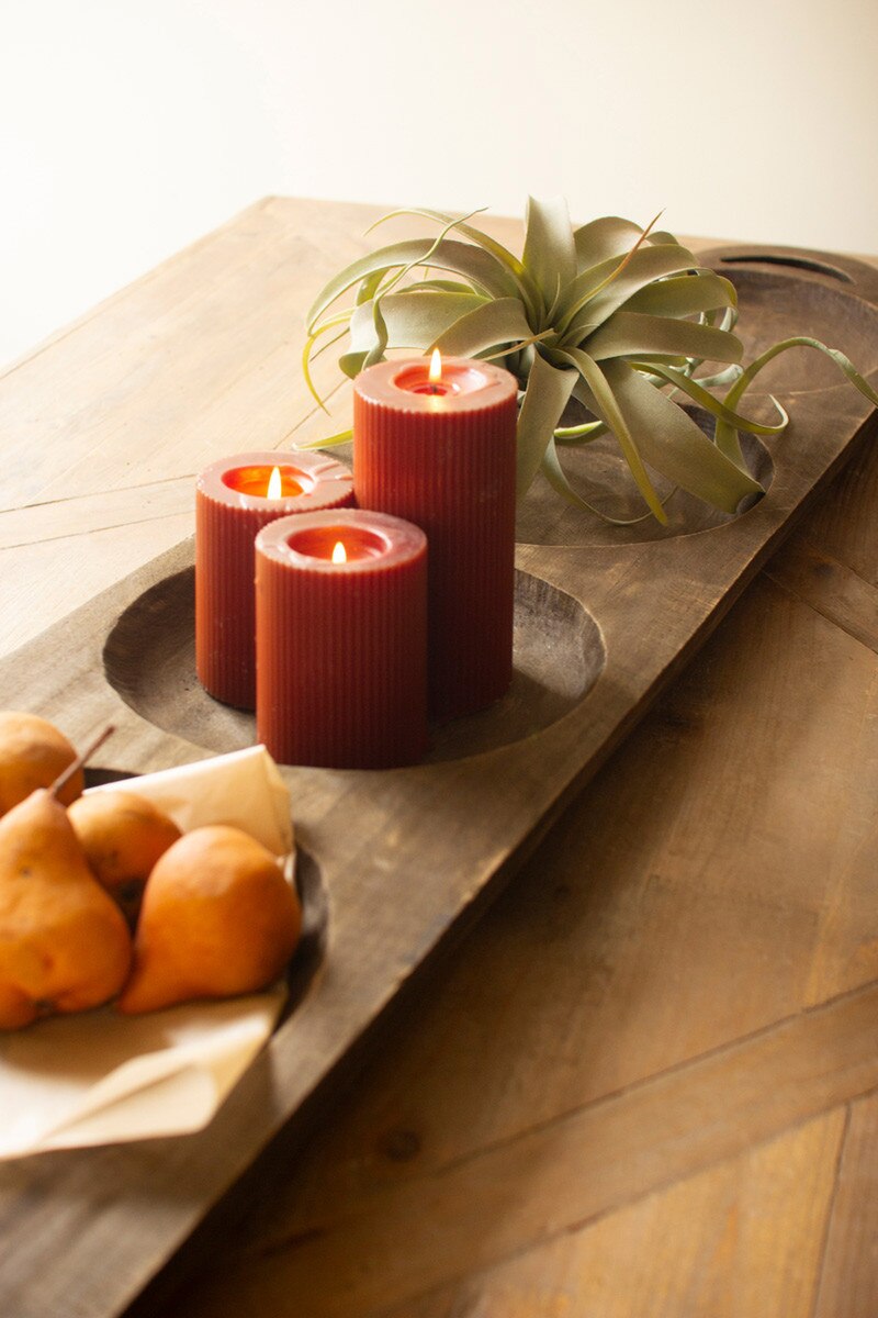 Dark Brown Giant Wood Tray