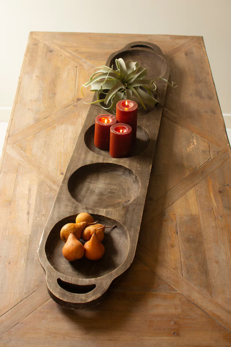 Dark Brown Giant Wood Tray