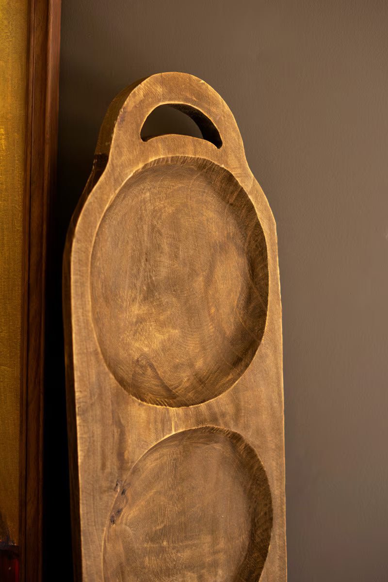Dark Brown Giant Wood Tray
