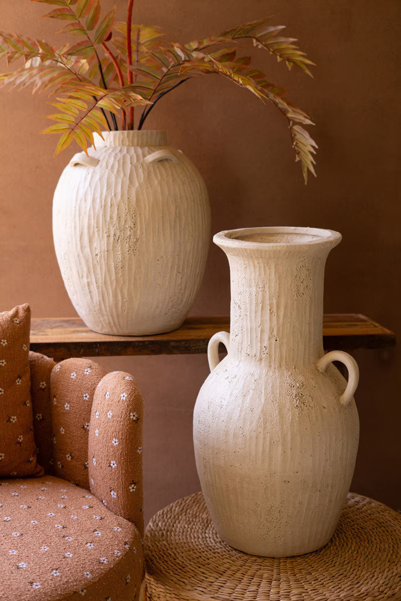 Stone Composite Urn with Four Handles