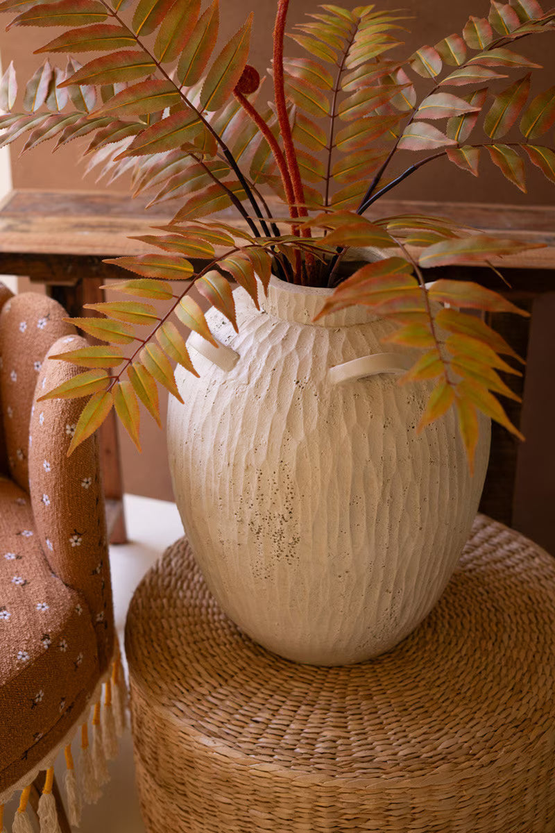 Stone Composite Urn with Four Handles