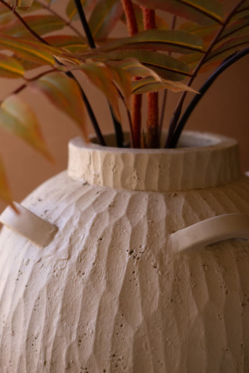 Stone Composite Urn with Four Handles