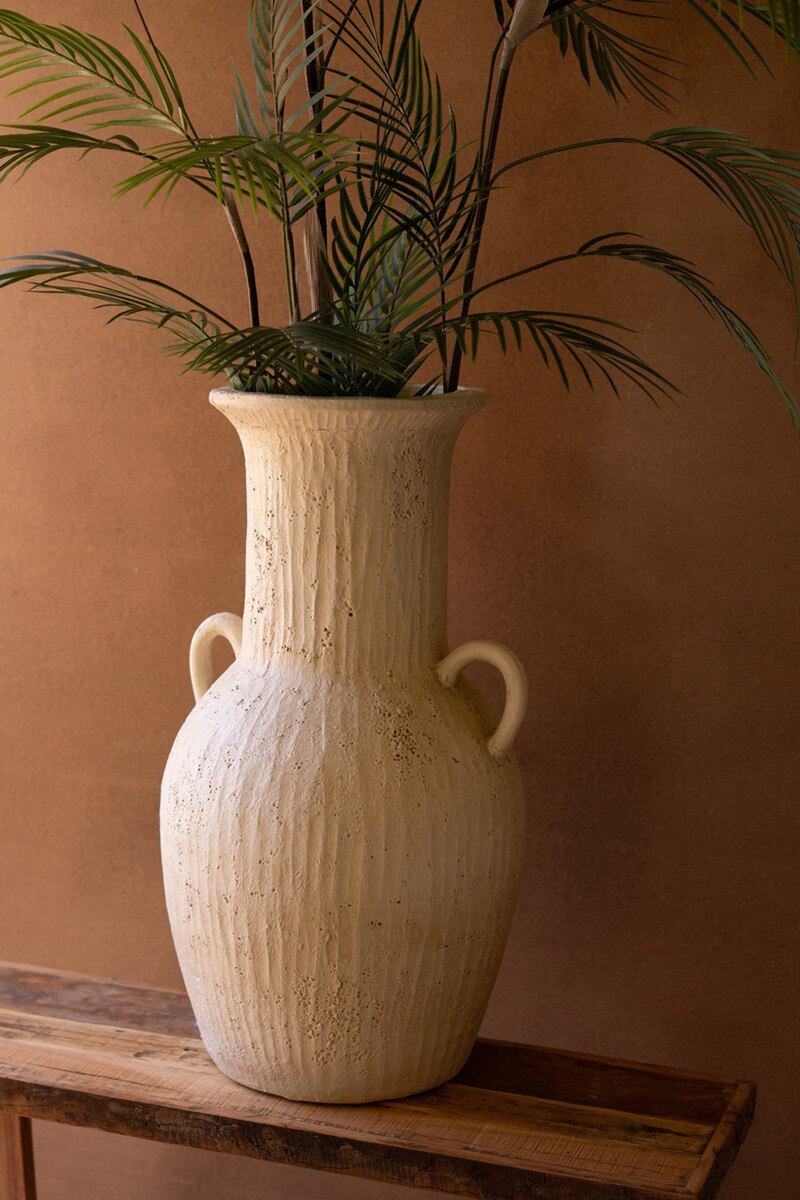 Stone Composite Urn with Two Handles