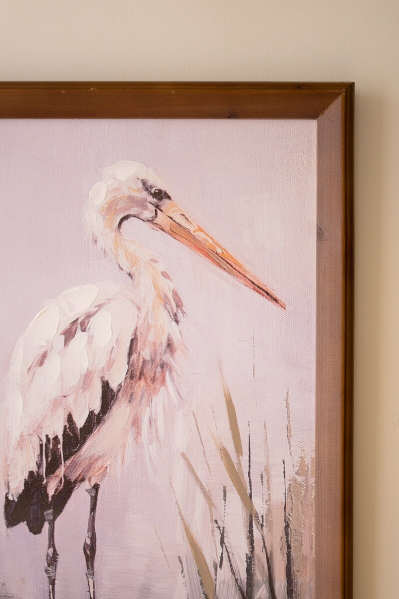 Set of 2 Framed Heron Paintings