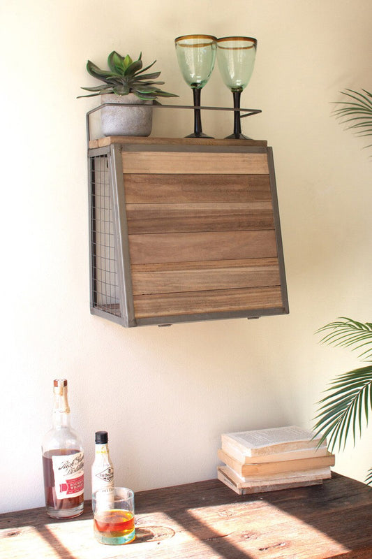 Wall Bar with Fold Down Shelf