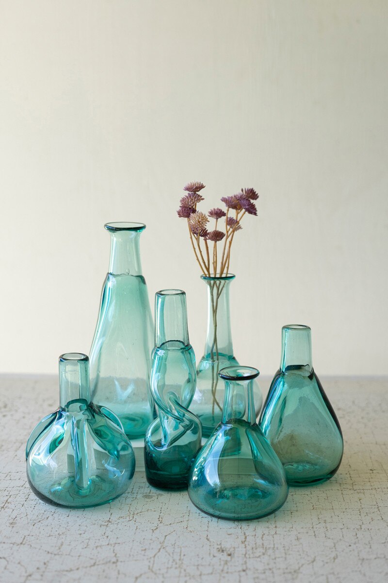 Set of 6 Bottle Bud Vases