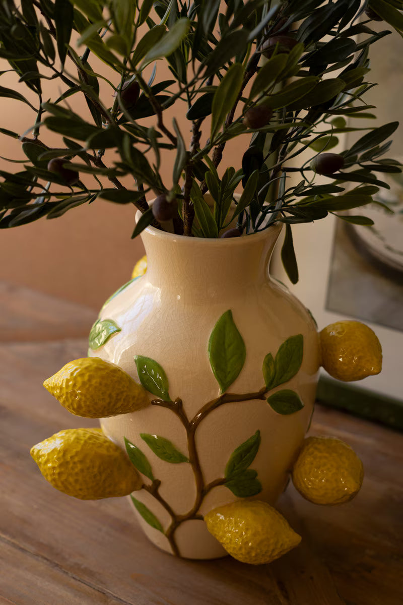 Ceramic Lemon Vase