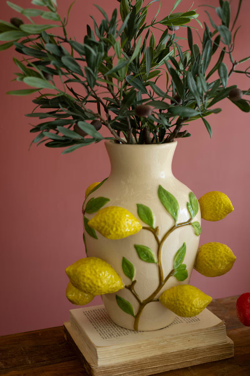 Ceramic Lemon Vase