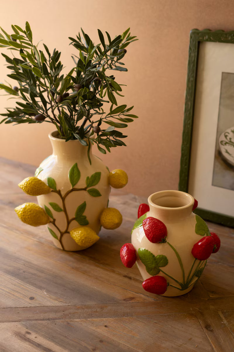 Ceramic Strawberry Vase