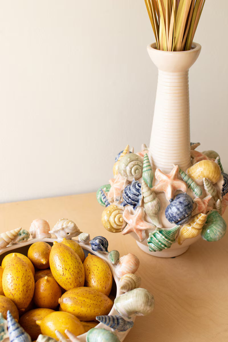 Ceramic Seashell Vase