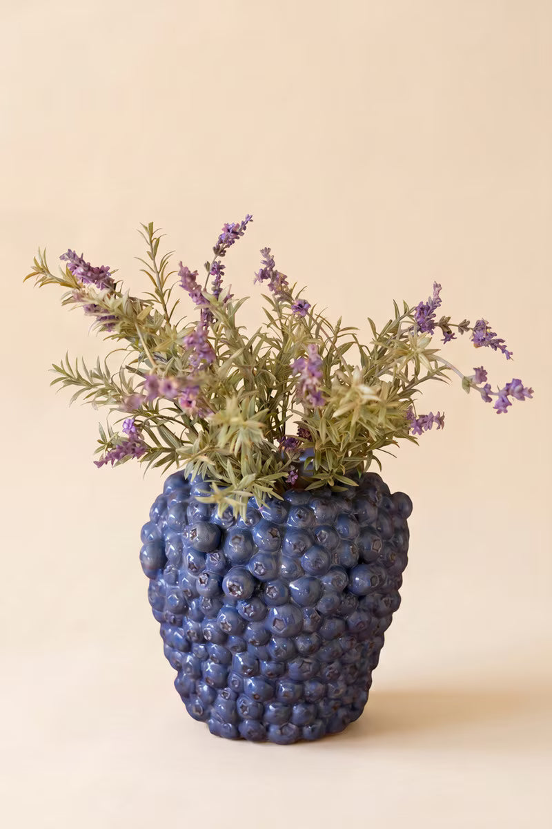 Ceramic Blueberries Vase