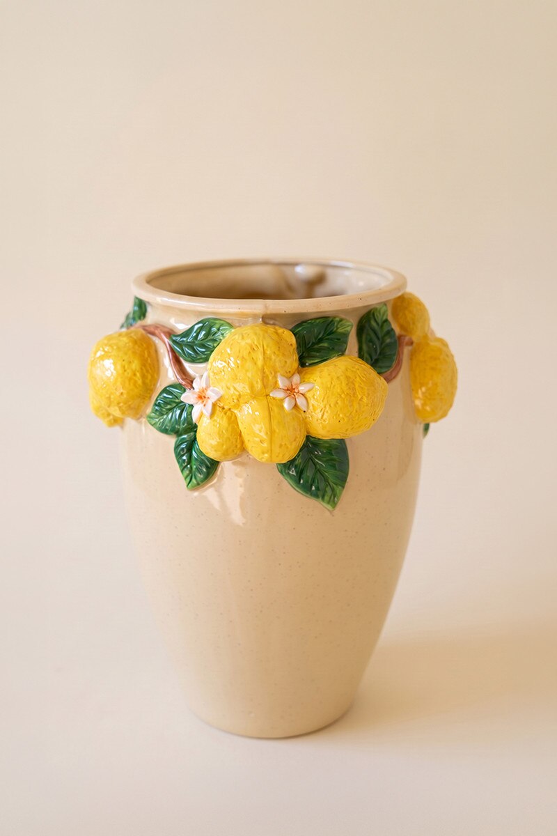 Ceramic Lemons Urn