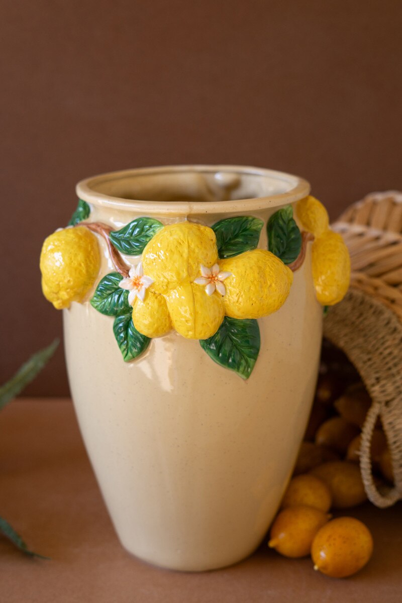 Ceramic Lemons Urn
