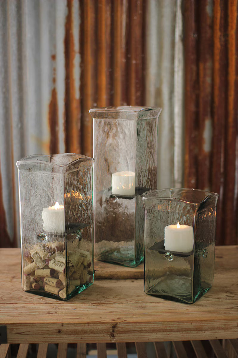 Large Square Candle Hurricane