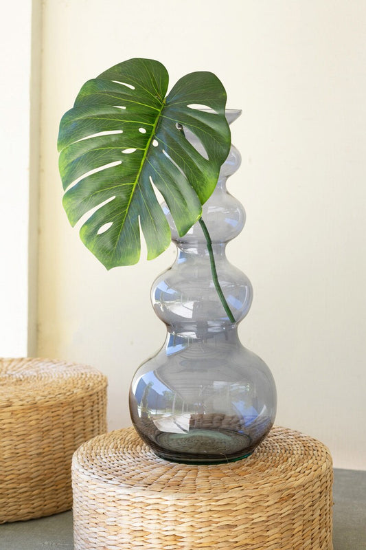 Blue Large Glass Bubble Vase