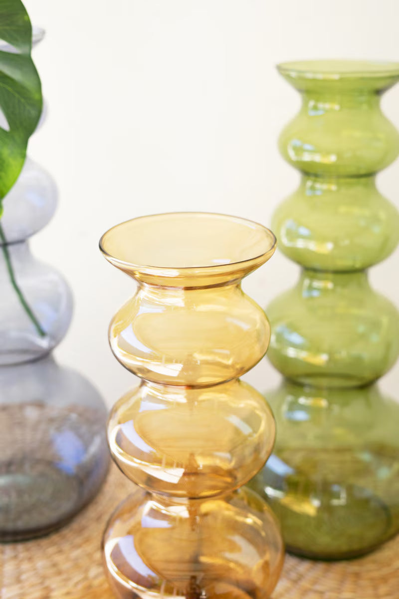 Blue Large Glass Bubble Vase