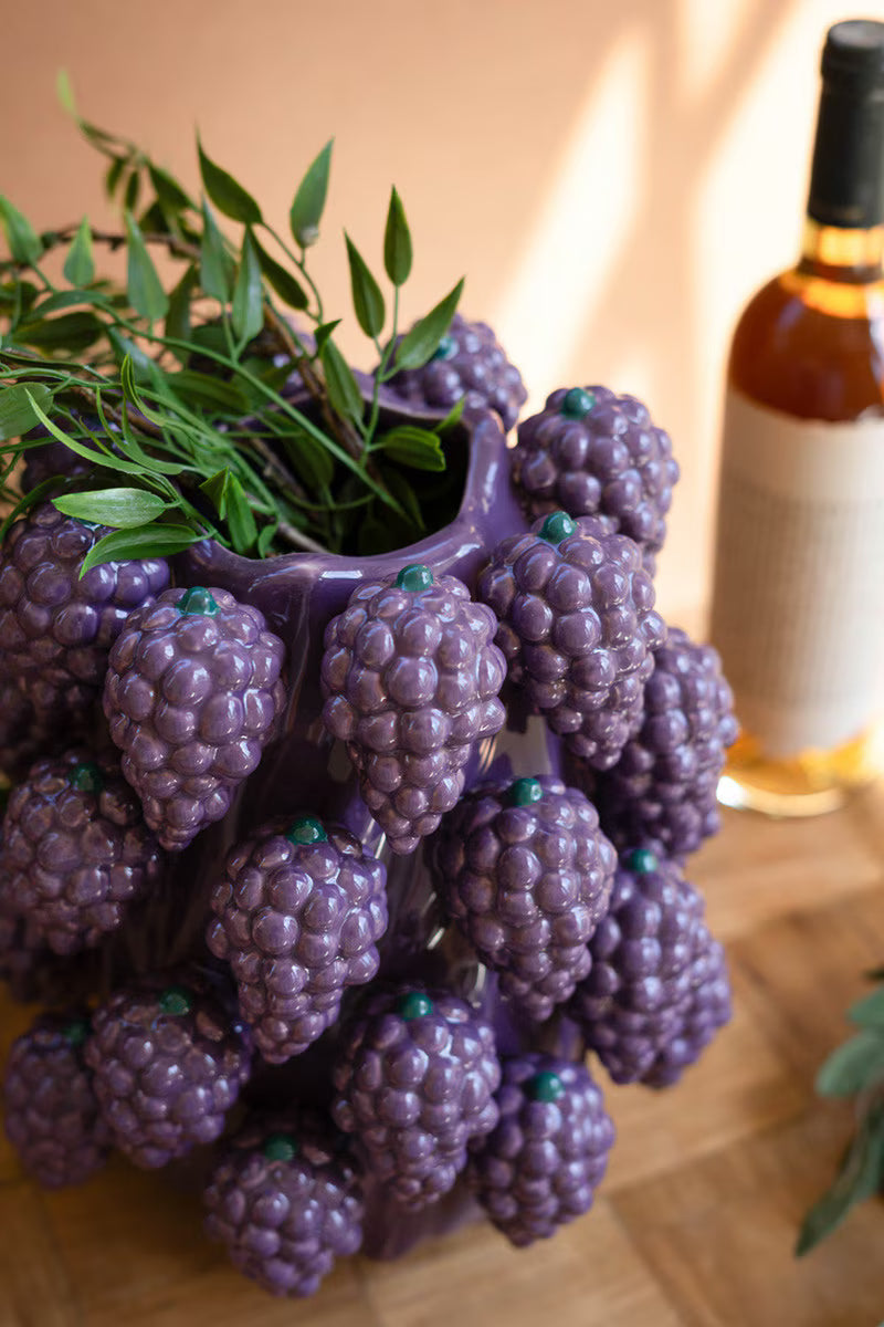 Ceramic Grapes Vase