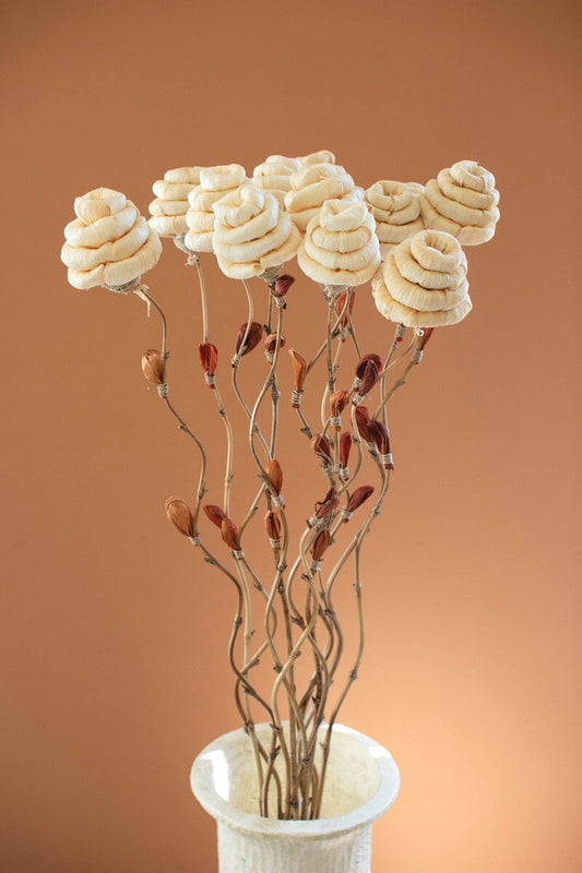 Hive Set of 12 Cornhusk Botanicals on a Bamboo Stem