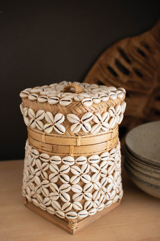 Bamboo Box with Shell Detail