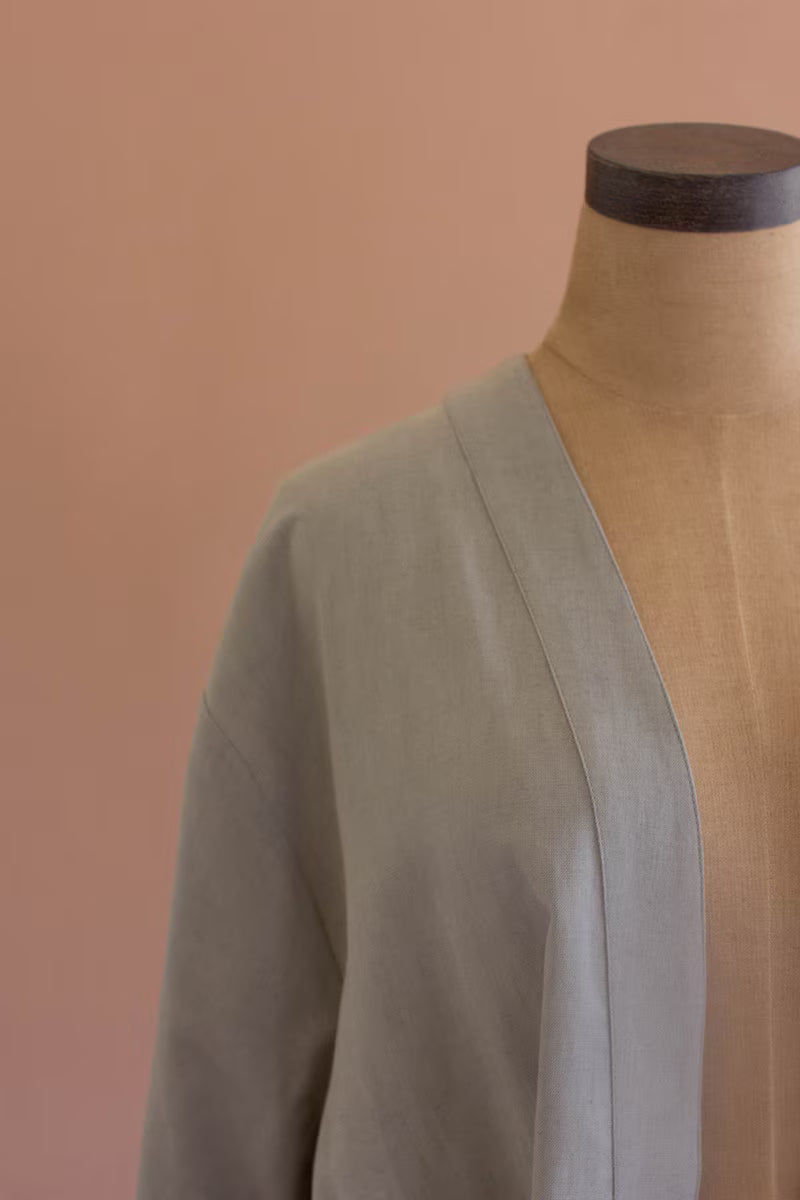 Fog Short Kimono with Front Pockets
