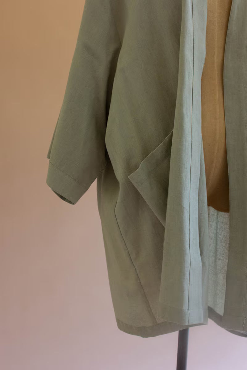 Fog Short Kimono with Front Pockets