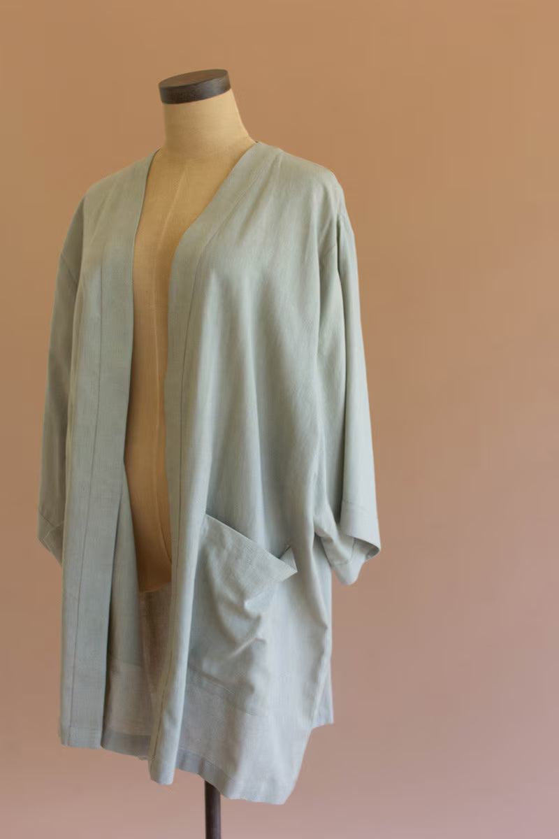 Fog Short Kimono with Front Pockets