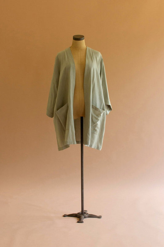 Fog Short Kimono with Front Pockets