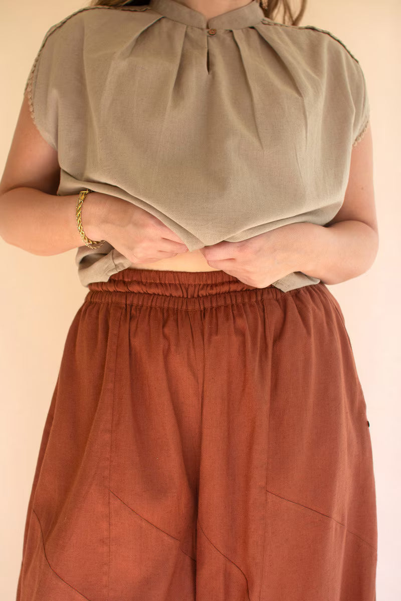 Cinnamon Drawstring Balloon Pant