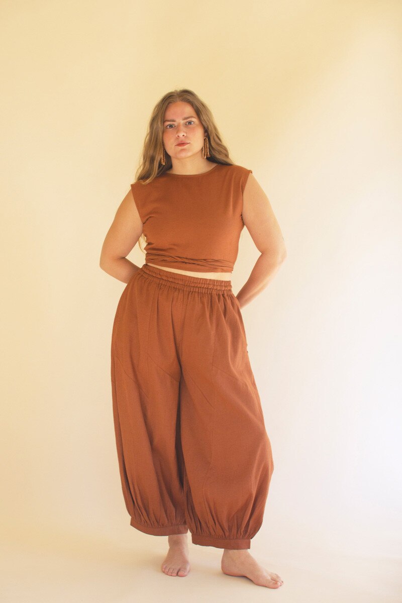 Cinnamon Drawstring Balloon Pant