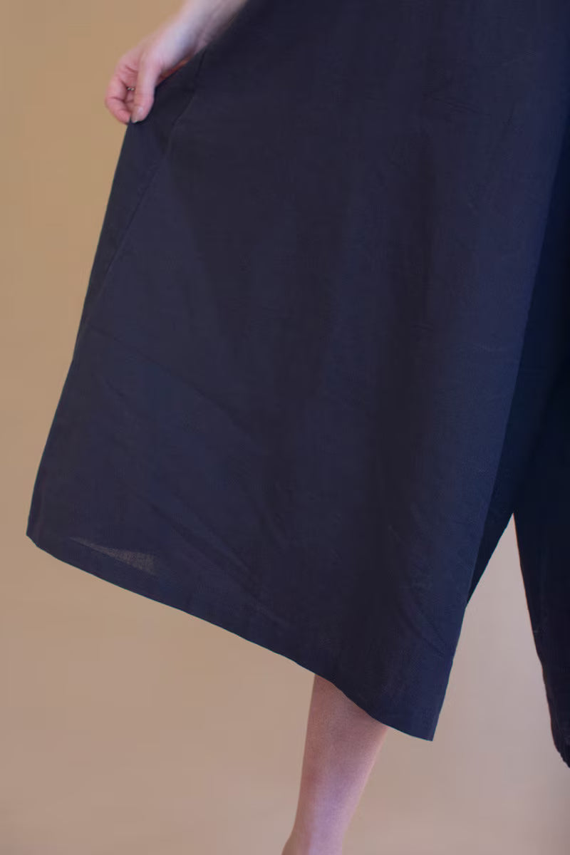 Adjustable Strap Flowy Jumper with Button Detail