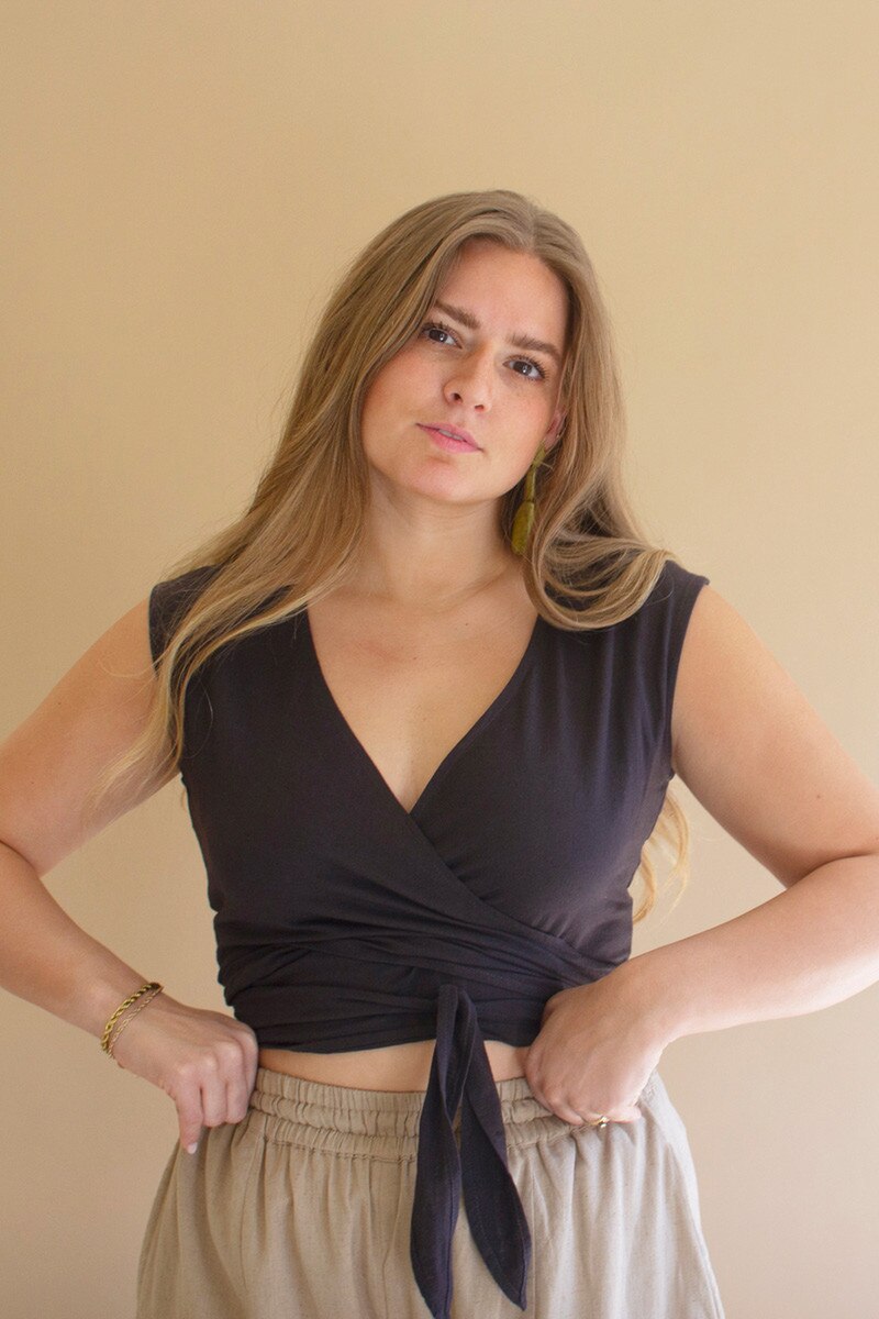 Midnight Convertible Wrap Blouse