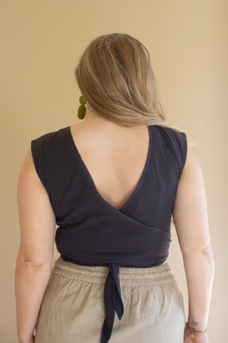 Midnight Convertible Wrap Blouse