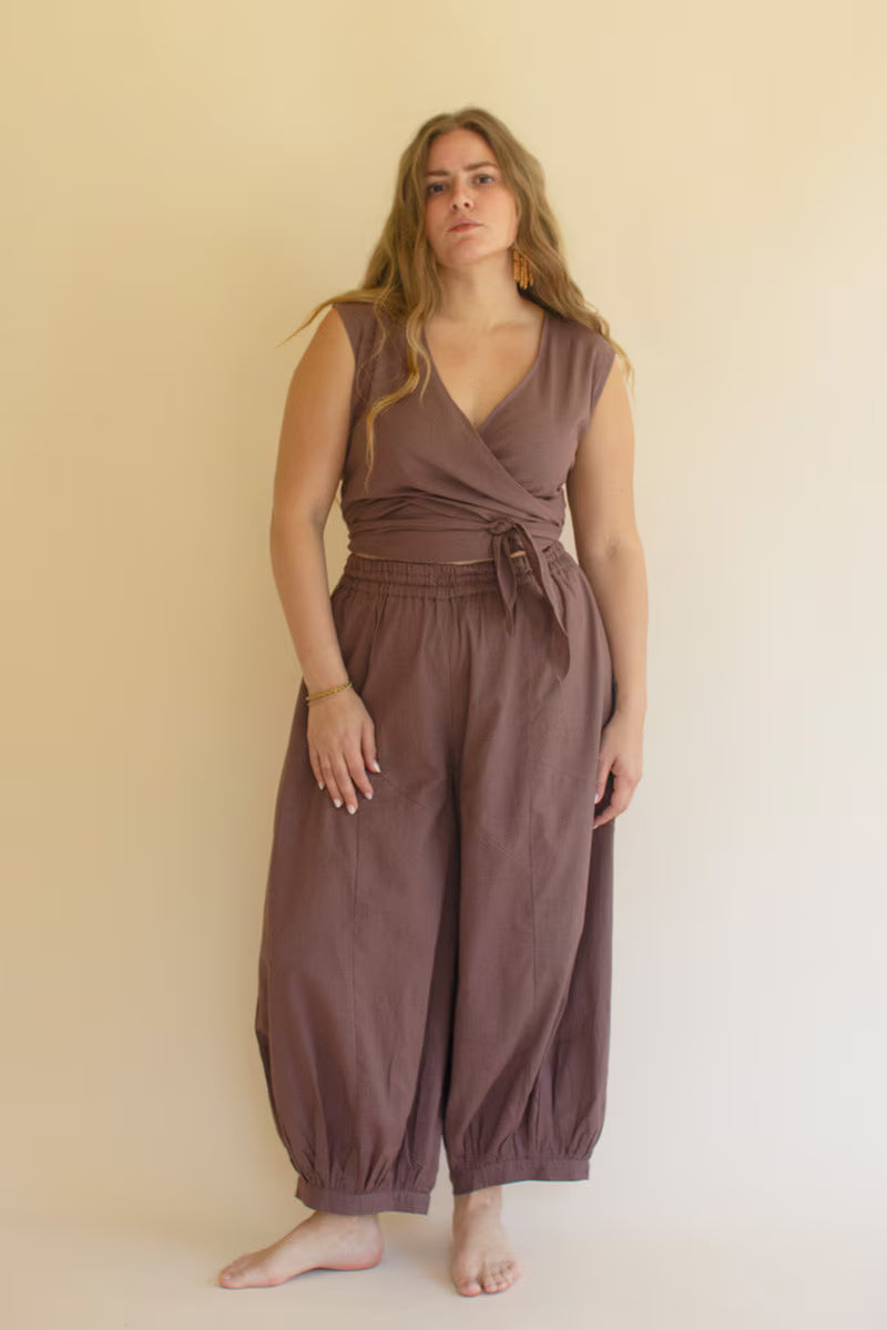 Mulberry Convertible Wrap Blouse