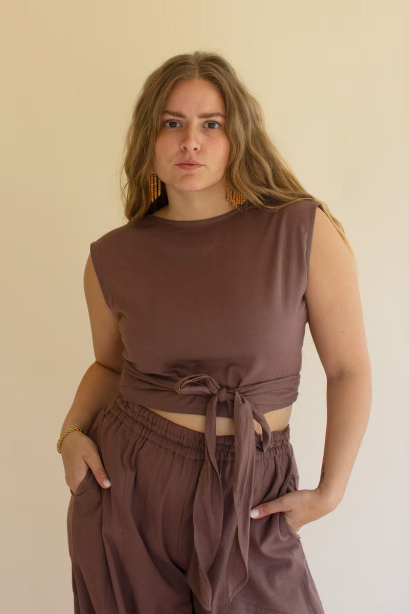 Mulberry Convertible Wrap Blouse