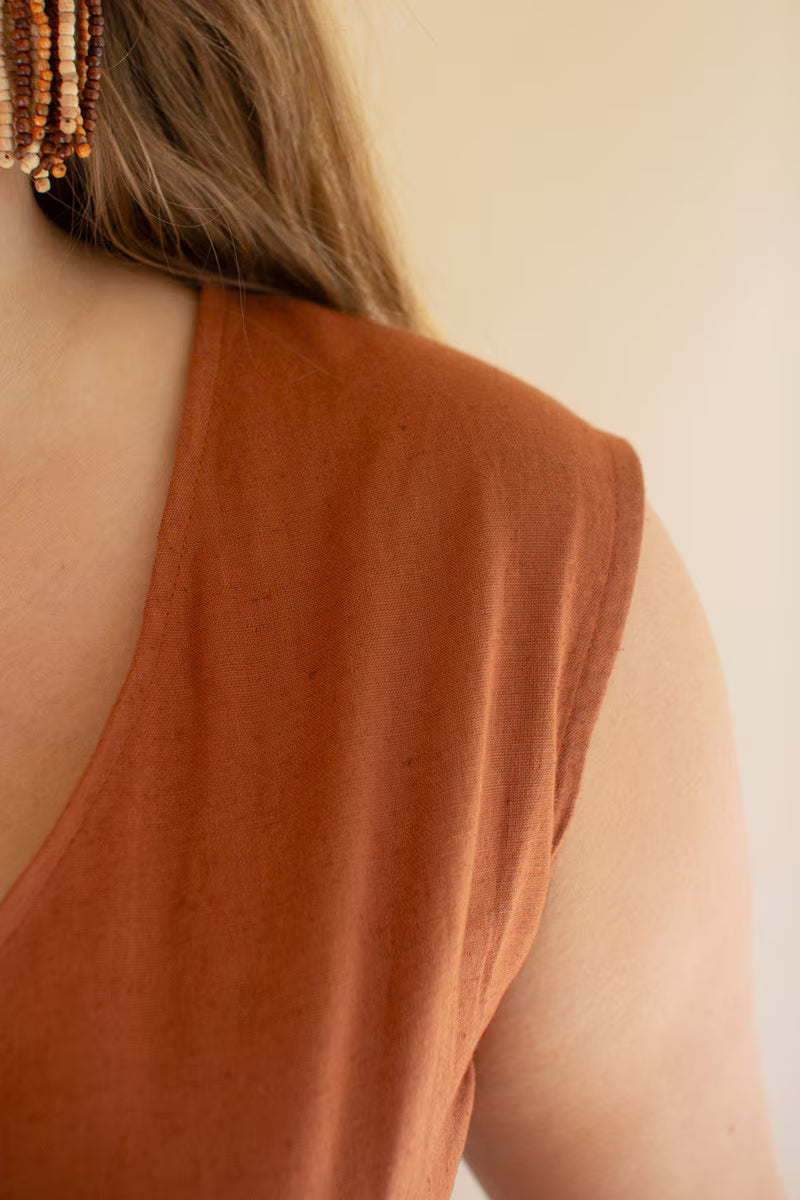 Cinnamon Convertible Wrap Blouse