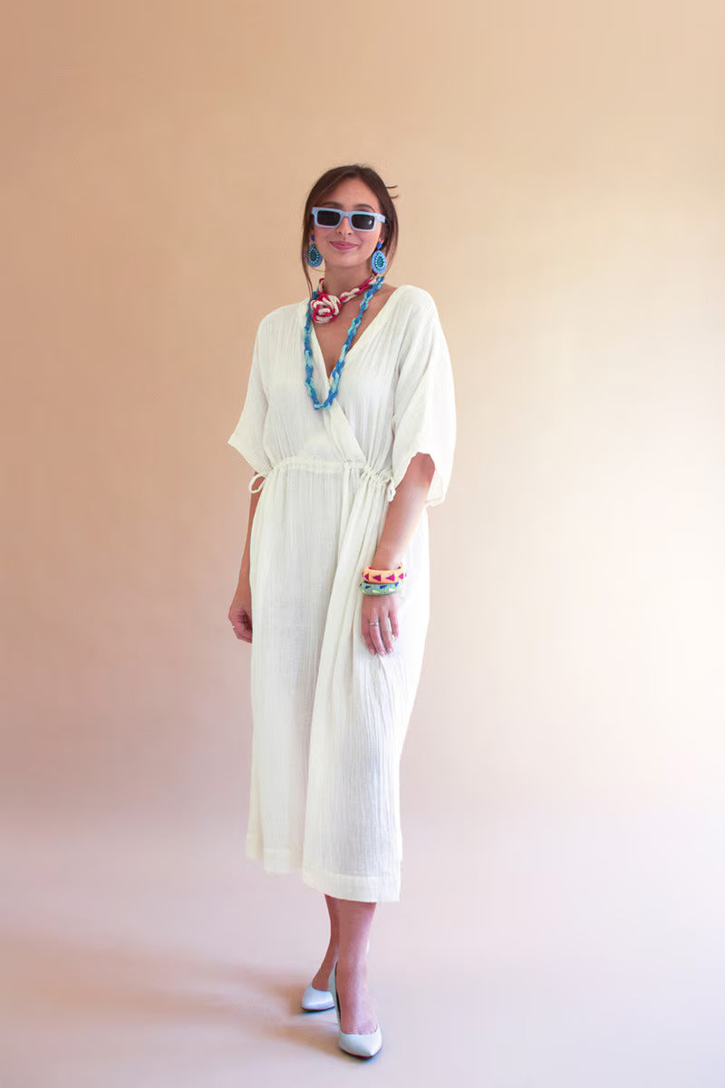 Cotton Jumper with Drawstring Waist