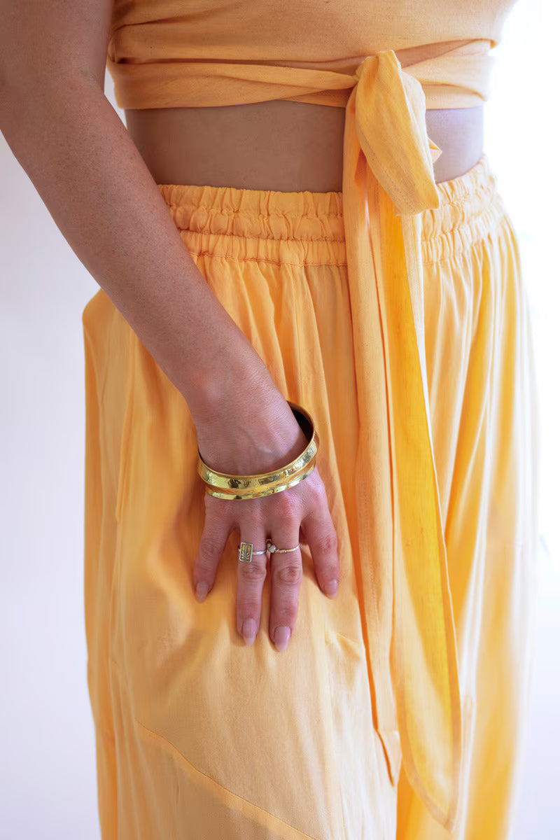 Cumin Challis Drawstring Balloon Pant