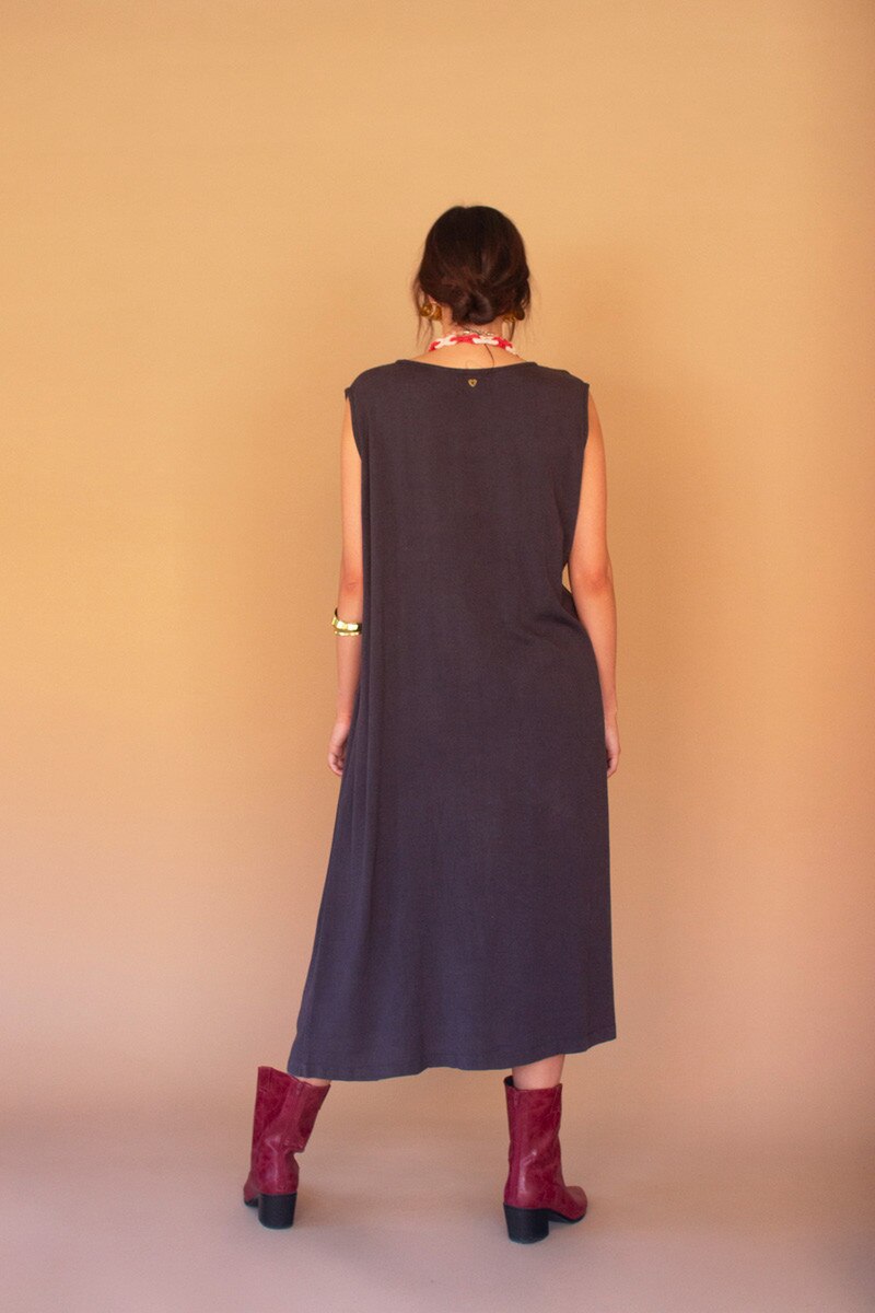 Midnight Elastic and Button Closure Waist Pant