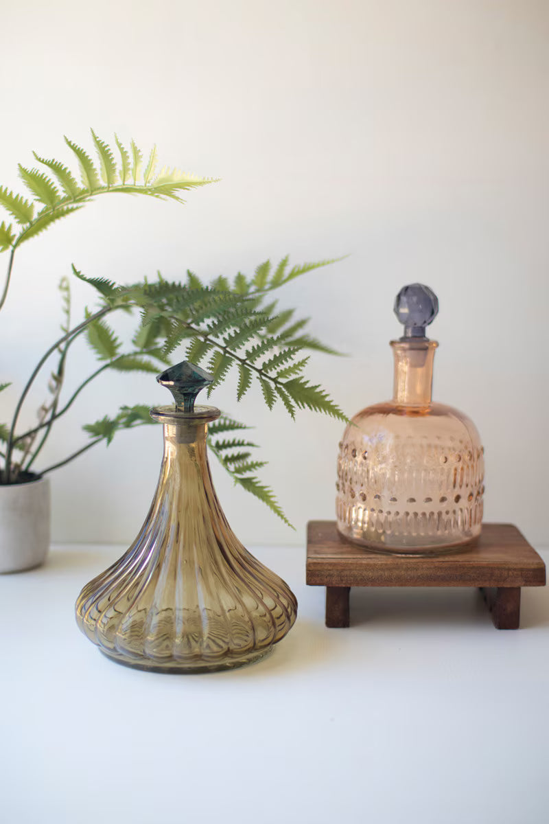 Set of 2 Glass Decanters